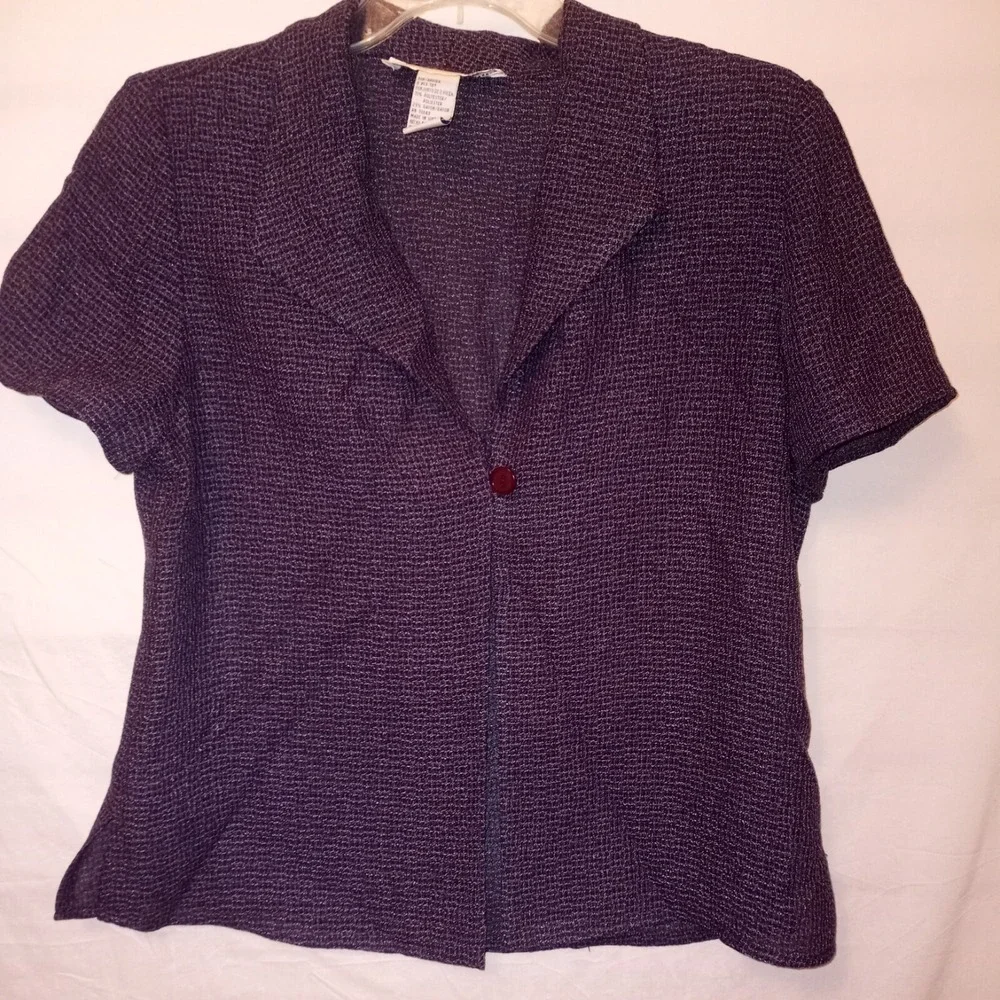 Jessica Howard Purple 2 Piece Dress Set Jacket Blazer‎ Sheath Midi Size 8